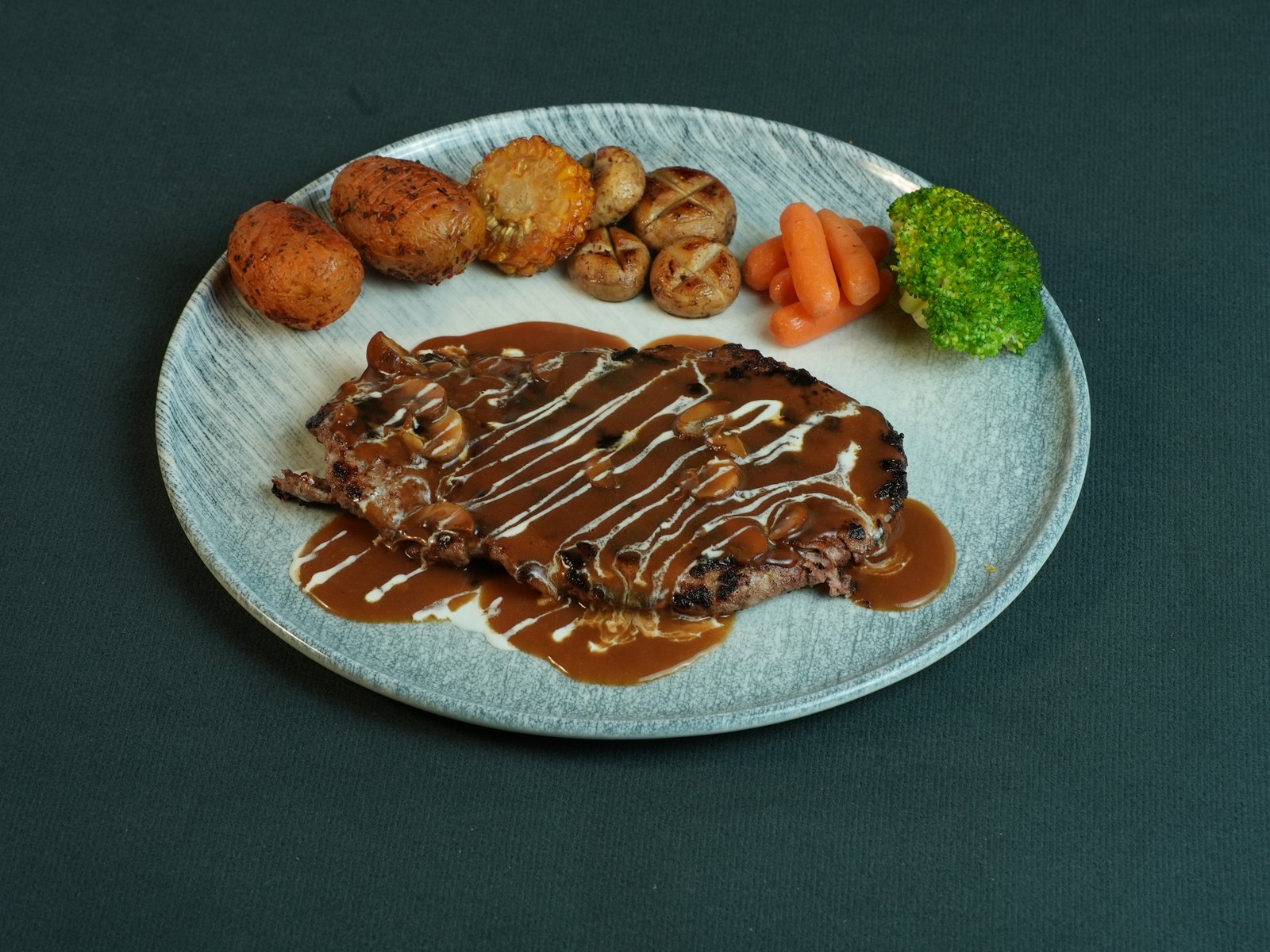 ستيك لحم بالفطر